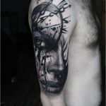Realistic Tattoo Vorlagen Wunderbar Realistic Portrait &amp; Clock Face Tattoo