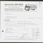 Rechnung Autoverkauf Gewerblich Vorlage Neu Rechnung Hamburg 1974 Möbeltransporte Jens Marx Mercedes