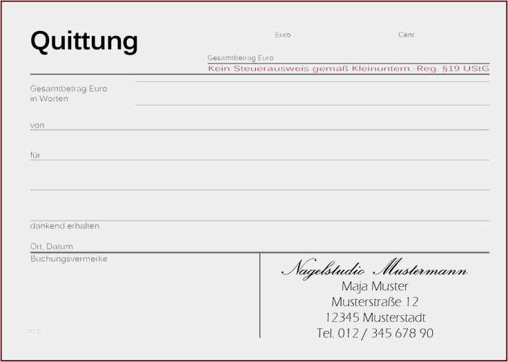 Rechnung Kleinunternehmer Vorlage Word Beste Muster Kleinunternehmer Rechnung Goeqss 6 Vorlage Quittung