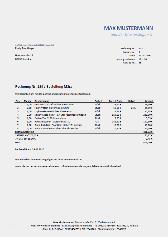Rechnung Kleinunternehmer Vorlage Word Genial Excel Vorlage Automatisierte Angebots Und