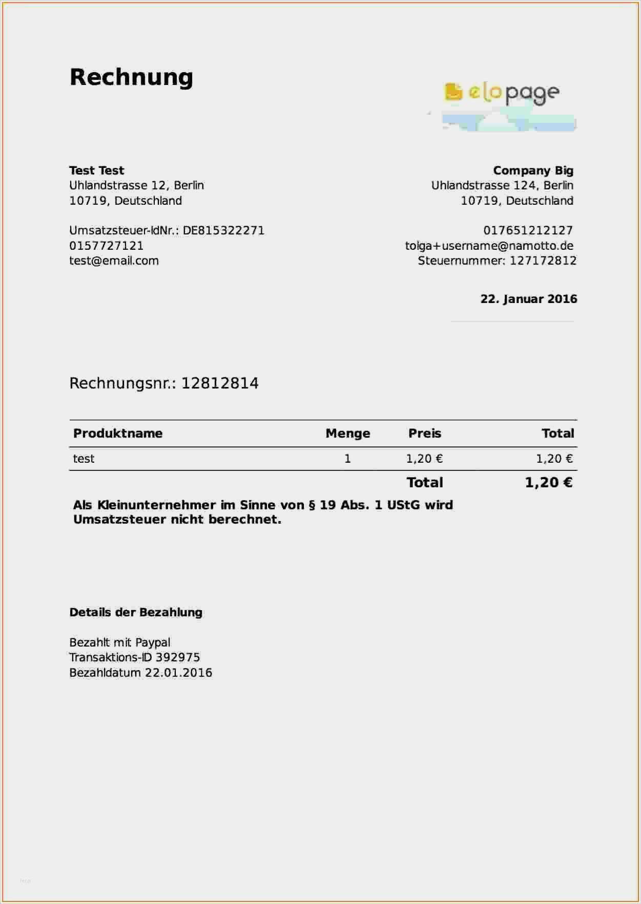 Rechnung Kleinunternehmer Vorlage Word Schönste 12 Rechnung Schreiben Muster