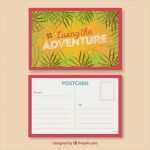 Reise Stornieren Vorlage Erstaunlich Reise Postkarte Vorlage Mit Palmblättern