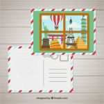 Reise Stornieren Vorlage Gut Reise Postkarte Vorlage In Flachen Stil