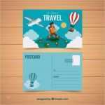 Reise Stornieren Vorlage Schön Reise Postkarte Vorlage Mit Flachen Design