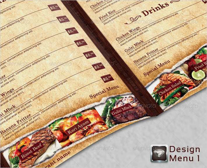 Restaurant Beschreibung Vorlage Elegant Vintage Speisekartenvorlage Für Shop