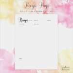 Rezeptkarten Vorlagen Download Schönste Recipe Page Recipe Printable Recipe Card by Sfdesign