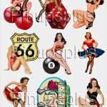 Rockabilly Tattoo Vorlagen Cool Rockabilly Retro Pinup Waterslide Decals 9 Great Tattoo