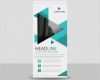 Roll Up Vorlage Beste Blaues Dreieck Kreativ Roll Up Banner Vorlage