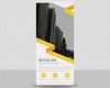Roll Up Vorlage Cool Gelb Kreative Roll Up Banner Vorlage