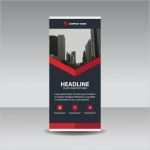 Roll Up Vorlage Indesign Gut Schwarz Rot Kreative Roll Up Banner Vorlage