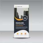 Roll Up Vorlage Photoshop Einzigartig Roll Up Con formas Naranjas Y Negras