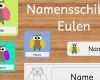 Roscheba Namensschilder Vorlage Beste Frau Locke Namensschilder Eulen