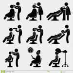 Salonkonzept Friseur Vorlage Wunderbar Herrenfriseur Haar Salon Friseur Ikone Vektor Abbildung