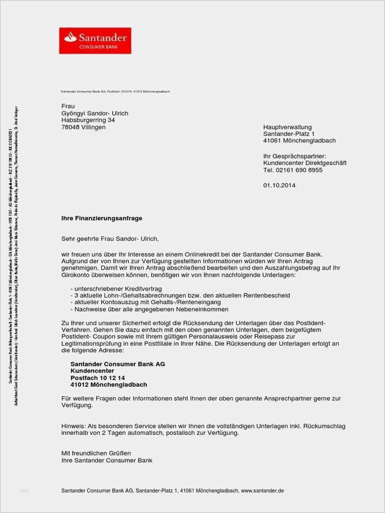 Santander Rsv Widerrufen Vorlage Neu Ausweis Vorlage Word