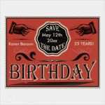 Save the Date Geburtstag Vorlage Wunderbar Vintage Birthday Save the Date Postcard