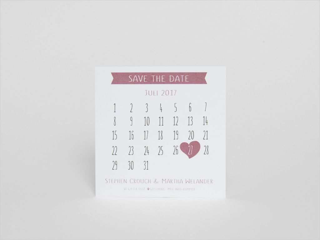 Save the Date Kalender Vorlage Neu Save the Date Kort Olika Färger Med Kalender Majorna