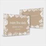 Save the Date Kostenlose Vorlage Erstaunlich Save the Date Karte Zur Hochzeit Im Kraftpapierstil Mit