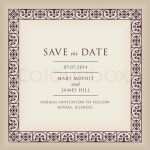 Save the Date Kostenlose Vorlage Gut Hochzeit Speichern Das Datum Mit Rahmens Im Renaissance