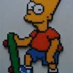 Schablonen Vorlagen Bart Cool Bart Simpson Hama Perler by Taxi25