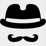 Schablonen Vorlagen Bart Wunderbar Männlich Hut Und Schnurrbart