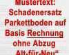 Schadensersatz Rechnung Vorlage Best Of Mustertext Schadenersatz Abschleifen Parkettboden Mit