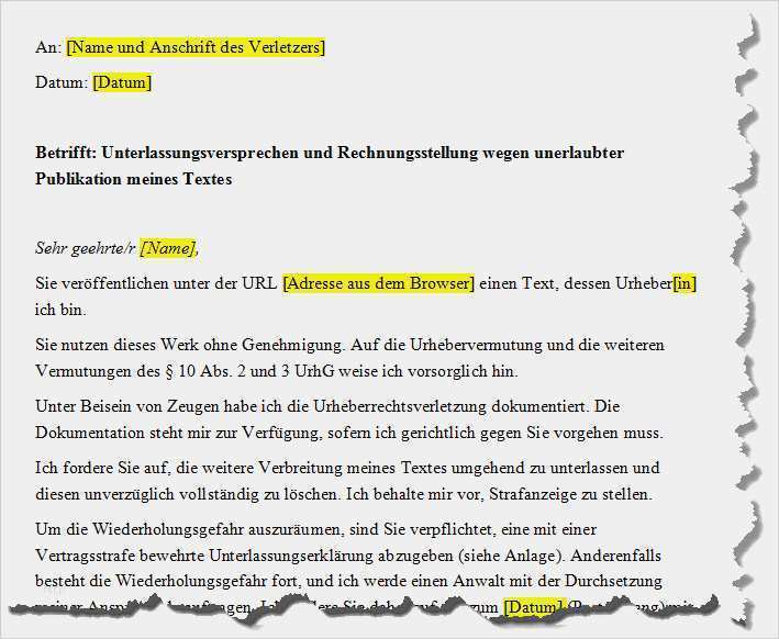 Schadensersatz Rechnung Vorlage Erstaunlich Wie Wird Abmahnung Dem Mieter Zugestellt Abmahnung