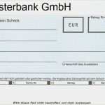 Scheck Vorlage Word Genial Scheck –