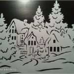 Scherenschnitt Vorlagen Zum Ausdrucken Kostenlos Luxus Украшение Новый год Вырезание Новогодние пейзажы Бумага