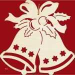 Scherenschnitt Vorlagen Zum Ausdrucken Weihnachten Erstaunlich Fensterbild Weihnachten Glocke Mit Schleife