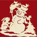 Scherenschnitt Vorlagen Zum Ausdrucken Weihnachten Inspiration Taulin Fensterbild Weihnachten Schneemann Mit Hase Für 8 00
