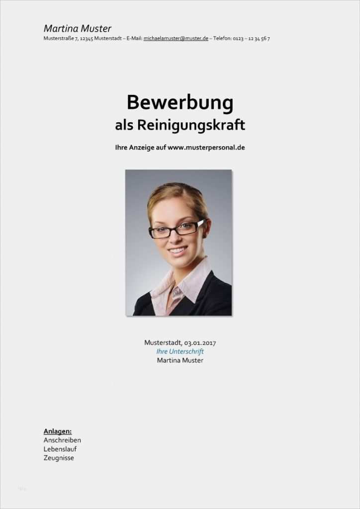 Schlechte Bewerbung Vorlage Cool Bewerbung Reinigungskraft Kostenlose Muster Vorlagen