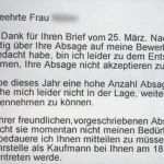 Schlechte Bewerbung Vorlage Elegant Lustiger Brief Jobsuchender Lehnt Absage Ab