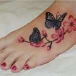 Schmetterling Tattoo 3d Vorlagen Einzigartig Fuß Blumen Schmetterling Tattoo Von Hammersmith Tattoo