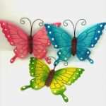Schmetterling Wanddeko Vorlage Bewundernswert 3x Metall Schmetterling Wanddeko Garten Terrasse Für Innen