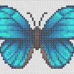 Schmuck Basteln Vorlagen Wunderbar Bügelperlen Vorlage Blauer Schmetterling