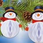 Schneemann Basteln Mit Kindern Vorlage Einzigartig Ideen Mit Herz Waben Anhänger Basteln Waben Schneemann