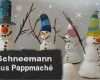 Schneemann Basteln Mit Kindern Vorlage Fabelhaft Schneemann Aus Pappmaché Basteln Mit Kindern