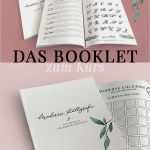 Schönschrift Lernen Vorlage Hübsch Pdf Download Kalligraphie Übungsheft Booklet Für
