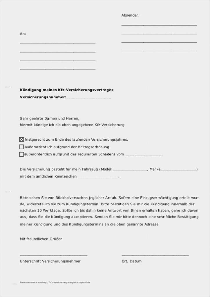 Schreiben Versicherung Schadensregulierung Vorlage Schönste Musterkündigung Für Kfz Versicherung Von toptarif