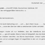 Schriftliche Vereinbarung Arbeitszeitkonto Vorlage Wunderbar Aufforderung Vertragsgemäßer Gebrauch Muster Zum Download