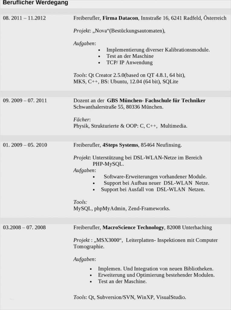 Schulischer Lebenslauf Vorlage Genial August 2018