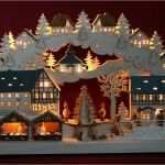 Schwibbogen Vorlagen 3d Hübsch Großer 3d Schwibbogen 68x39cm Weihnachtsmarkt Mit 3 Buden