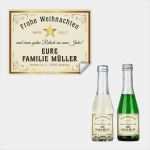 Sekt Etikett Vorlage Angenehm Weihnachtskarten Als Flaschenetikett – Sekt Klein