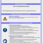 Sicherheitsunterweisung Werkstatt Vorlage Erstaunlich Muster Betriebsanweisung Ständerbohrmaschine