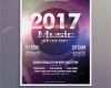 Silvester Flyer Vorlage Großartig 2017 Musik Party Flyer Vorlage Mit Bunten Lichtern Auf