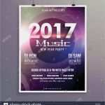 Silvester Flyer Vorlage Großartig 2017 Musik Party Flyer Vorlage Mit Bunten Lichtern Auf