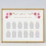 Sitzplan Hochzeit Vorlage Kostenlos Cool Hochzeit Tischplan Sitzplan Zum Selbstdrucken Weiss Rosa