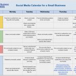 Social Media Reporting Vorlage Süß social Media Calendar Template for Small Business