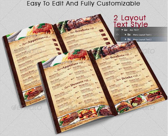 Speisekarte Din A5 Vorlage Elegant Vintage Speisekartenvorlage Für Shop