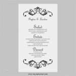 Speisekarte Vorlage Word Gut Hochzeit Menü Karte Vorlage Vintage Rollen Schwarz